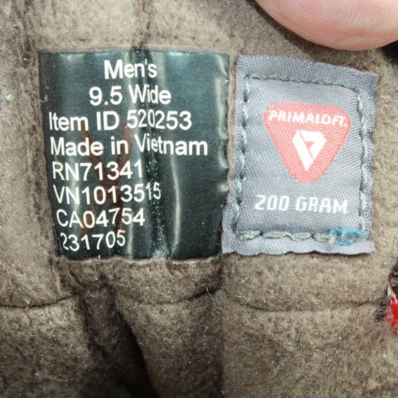 LL Bean Snow Sneaker Brown Suede Front Zip Insulated Winter Boots 9.5 Wide - Picture 8 of 9